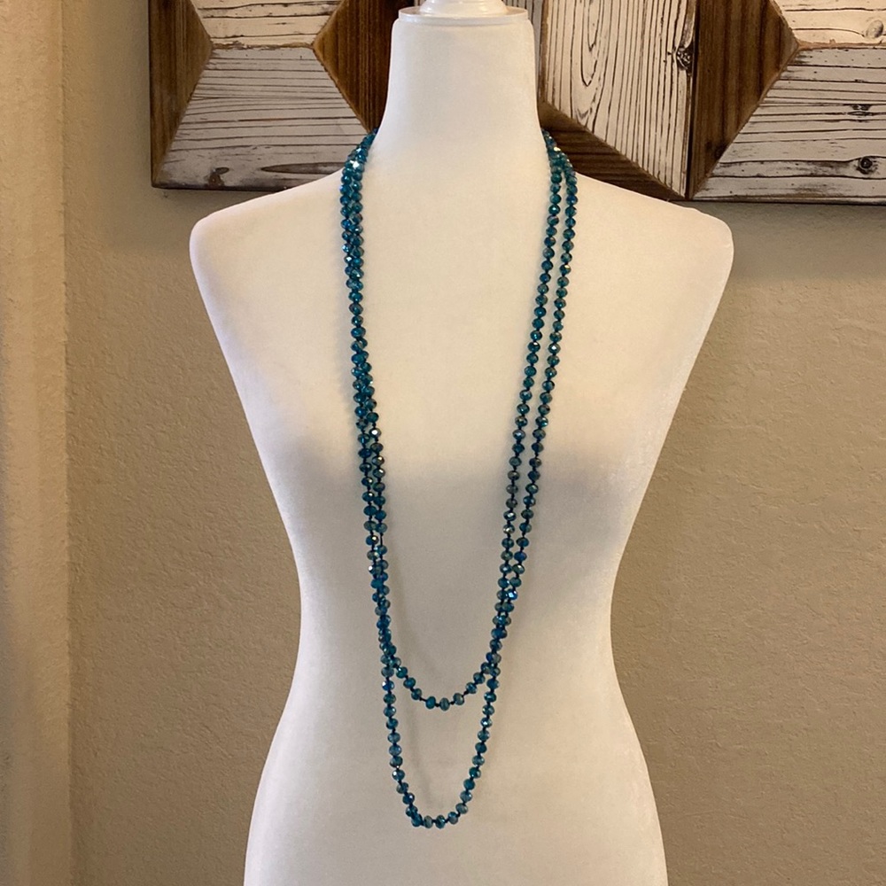 Teal Beaded necklace